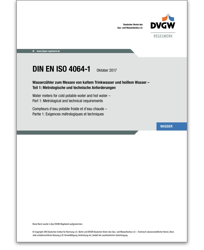 DIN EN ISO 4064-1 Ausgabe 2017