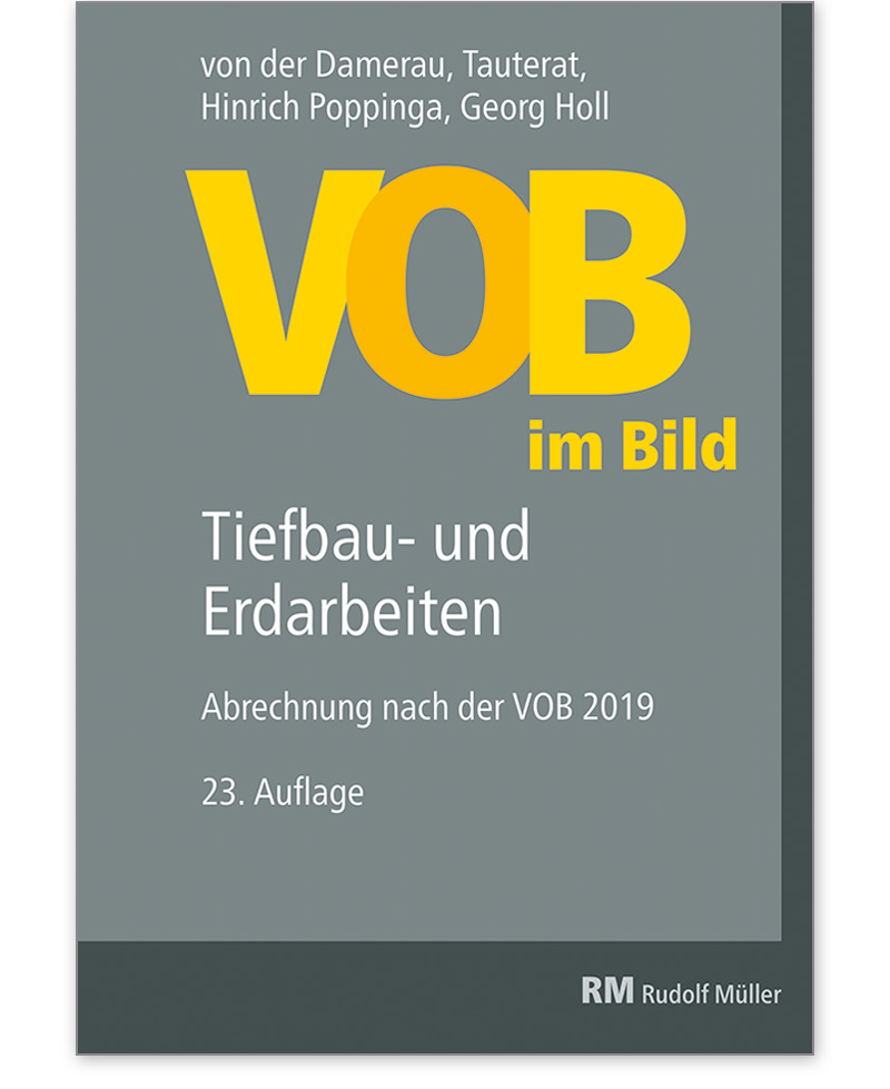 Buch  VOB im Bild - Tiefbau- und Erdarbeiten Abrechnung nach der VOB 2019