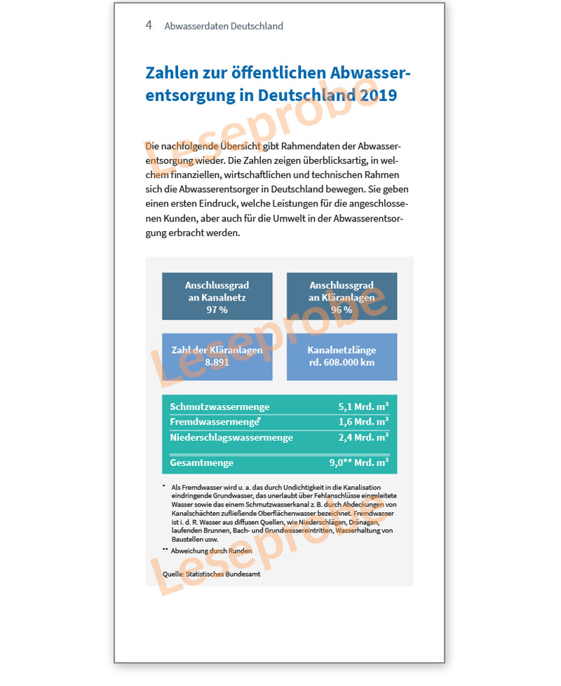 Abwasserdaten Deutschland  Strukturdaten der Abwasserentsorgung