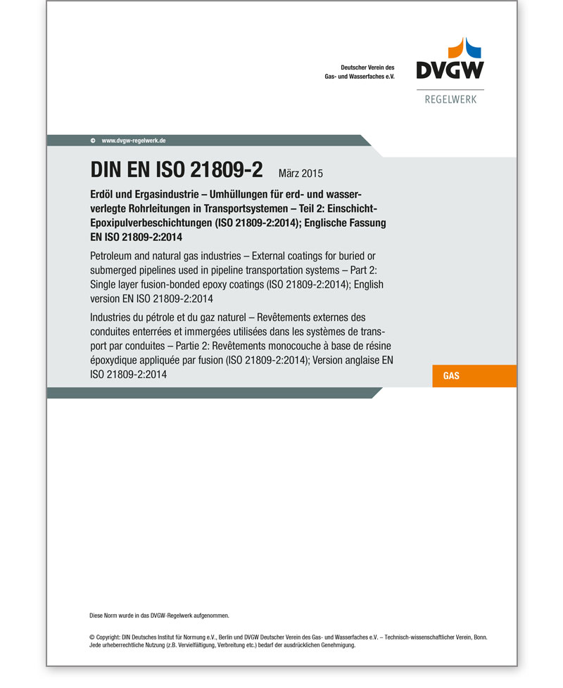 DIN EN ISO 21809-2 Ausgabe  2015