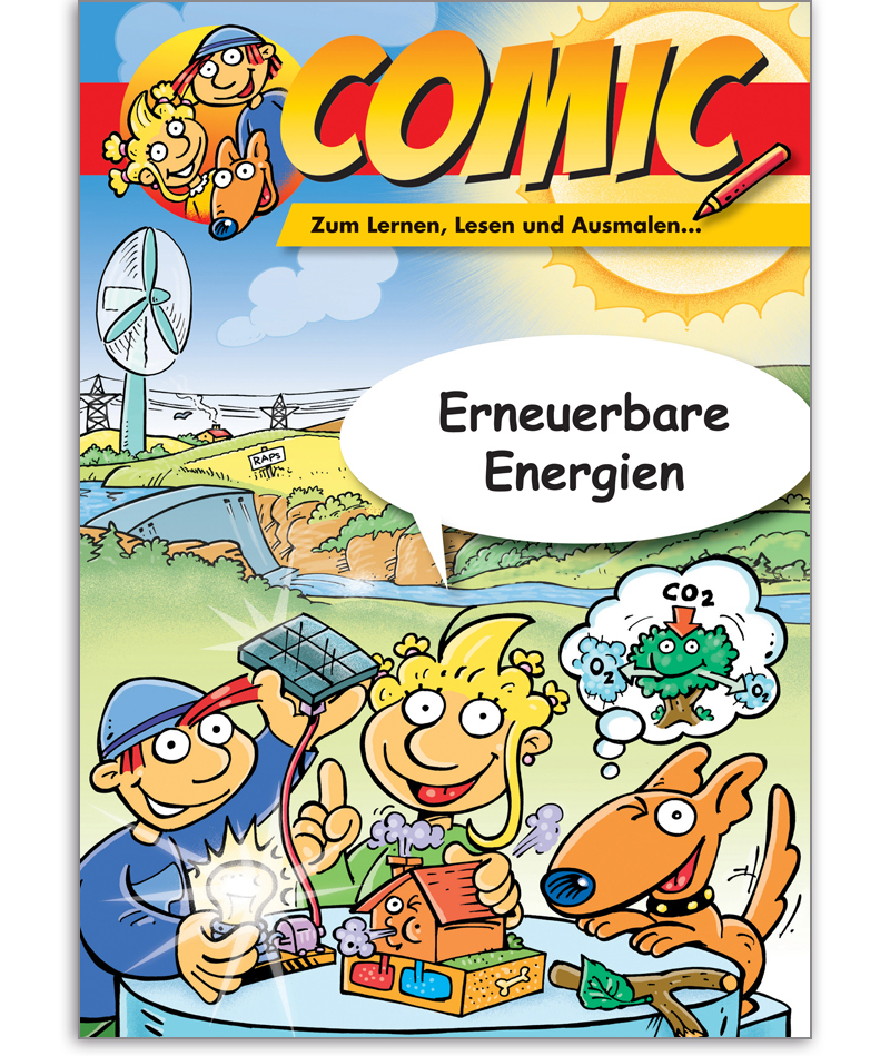 Comic-Malbuch "Erneuerbare Energien"