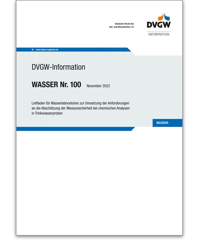 DVGW-Information Wasser Nr. 100 Ausgabe 2022