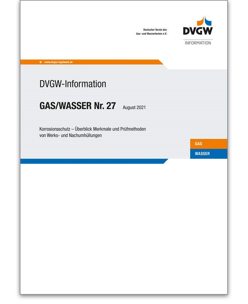 DVGW-Information GAS/WASSER Nr. 27 Ausgabe 2021