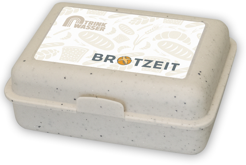 Lunchbox "Brotzeit", nachhaltig mit Logo "Trinkwasser" 