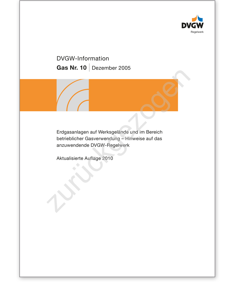 DVGW-Information Gas Nr. 10 Ausgabe 2005
