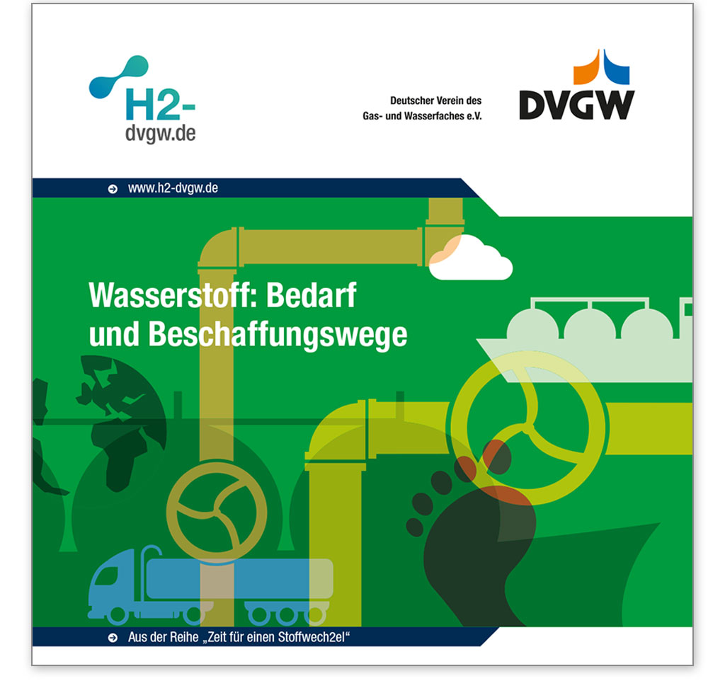 Broschüre H2-DVGW: Wasserstoff: Bedarf und Beschaffungswege