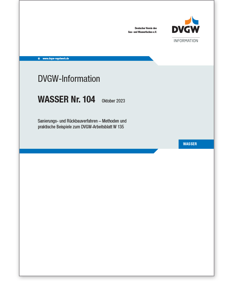 DVGW-Information Wasser Nr. 104 Ausgabe 2023