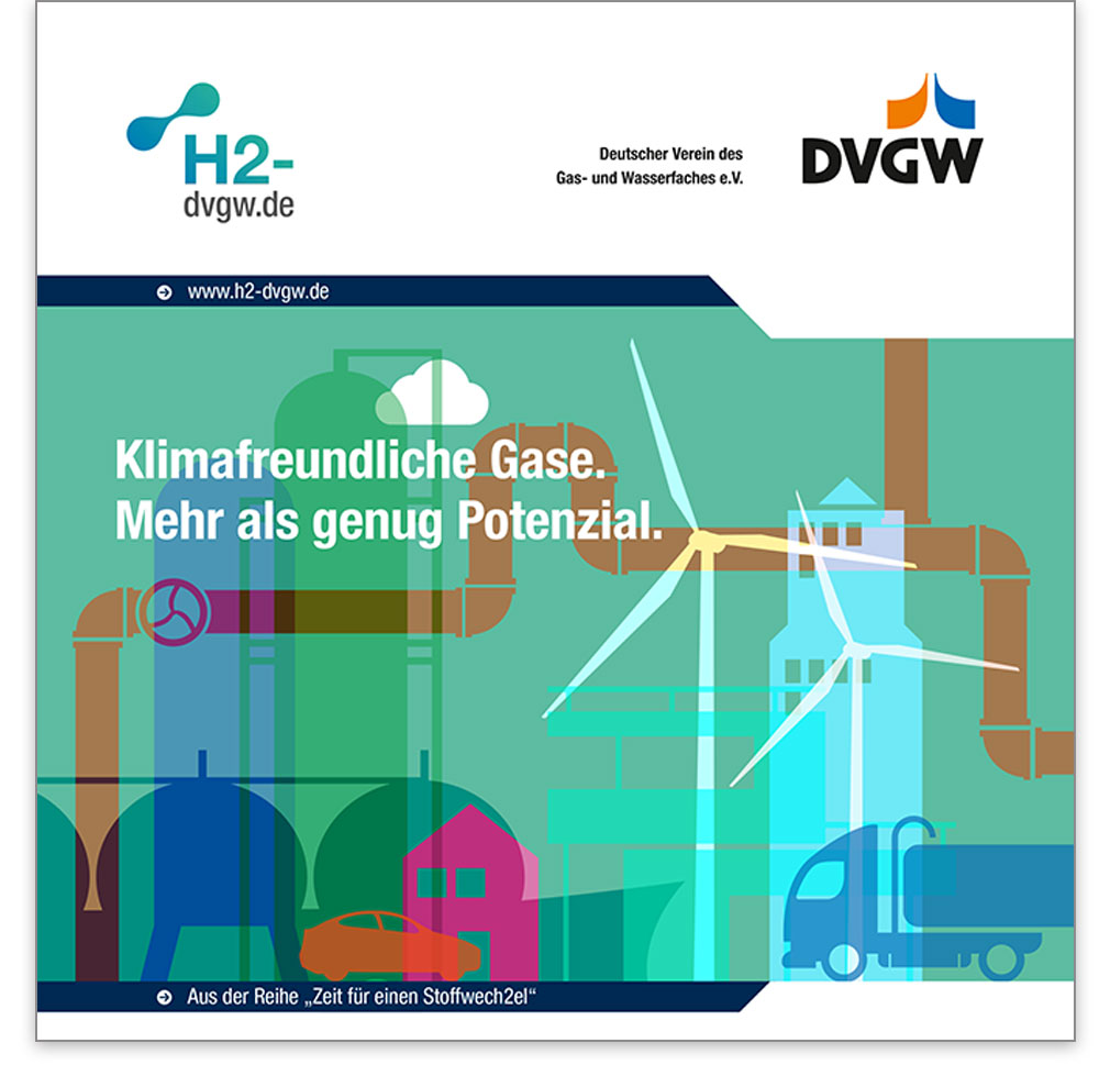 Broschüre H2-DVGW: Klimafreundliche Gase. Mehr als genug Potenzial
