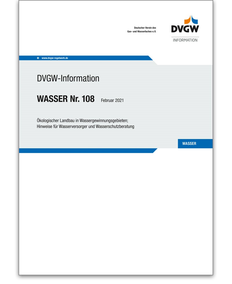 DVGW-Information Wasser Nr. 108 Ausgabe 2021