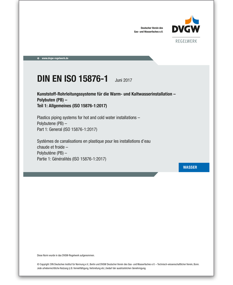 DIN EN ISO 15876-1 Ausgabe 2017