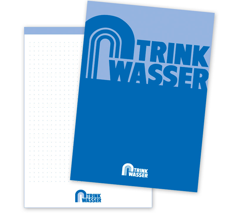  Notizblock mit Logo "Trinkwasser"
