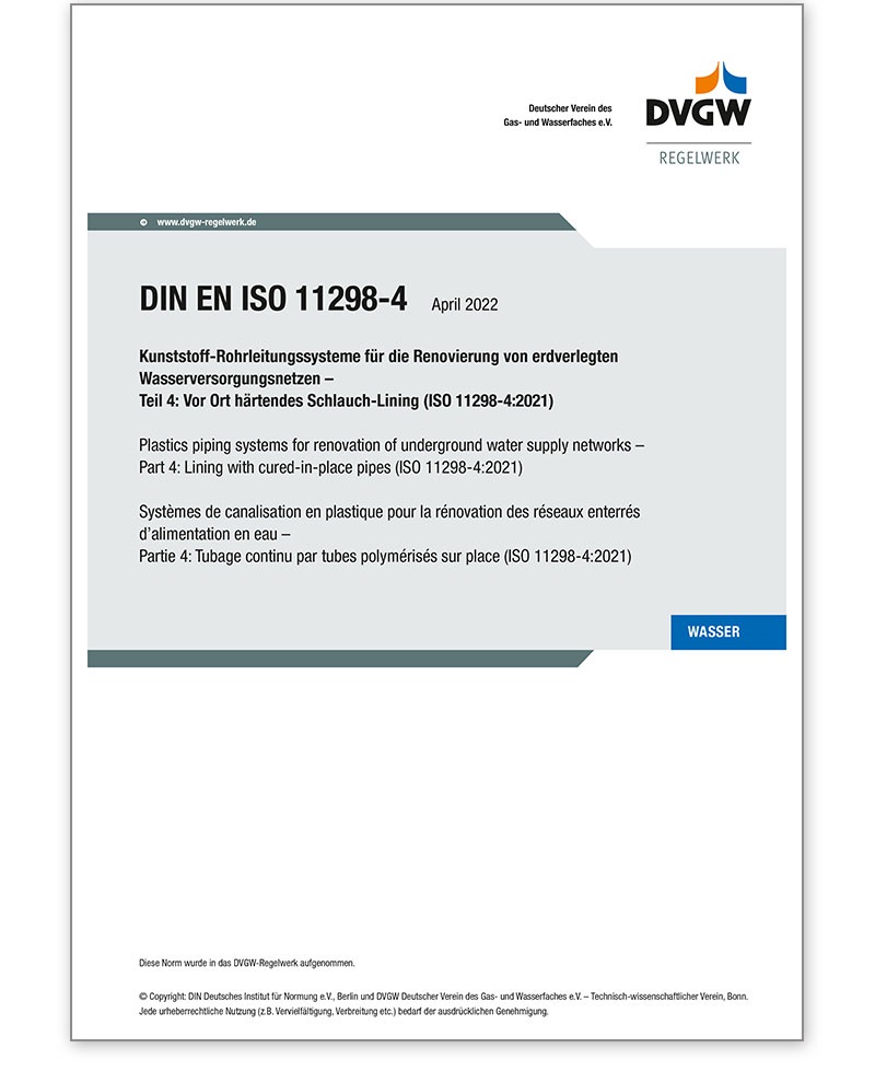DIN EN ISO 11298-4  04/2022  (Wasserversorungsnetze)  -PDF-Datei-