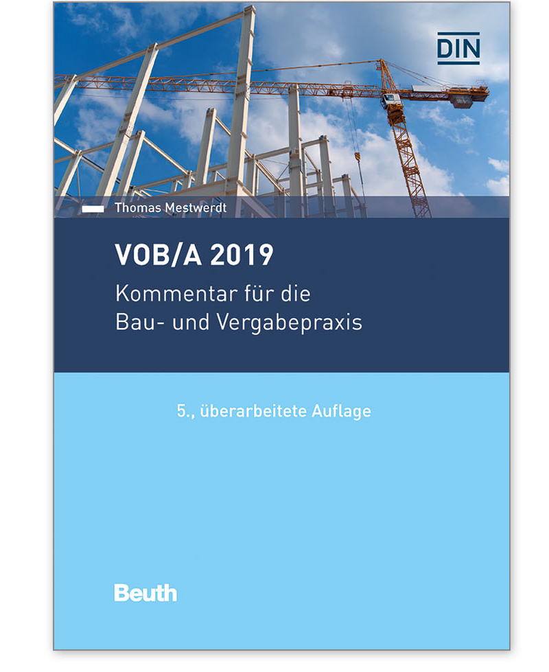 Buch VOB/A 2019 Kommentar für die Bau- und Vergabepraxis