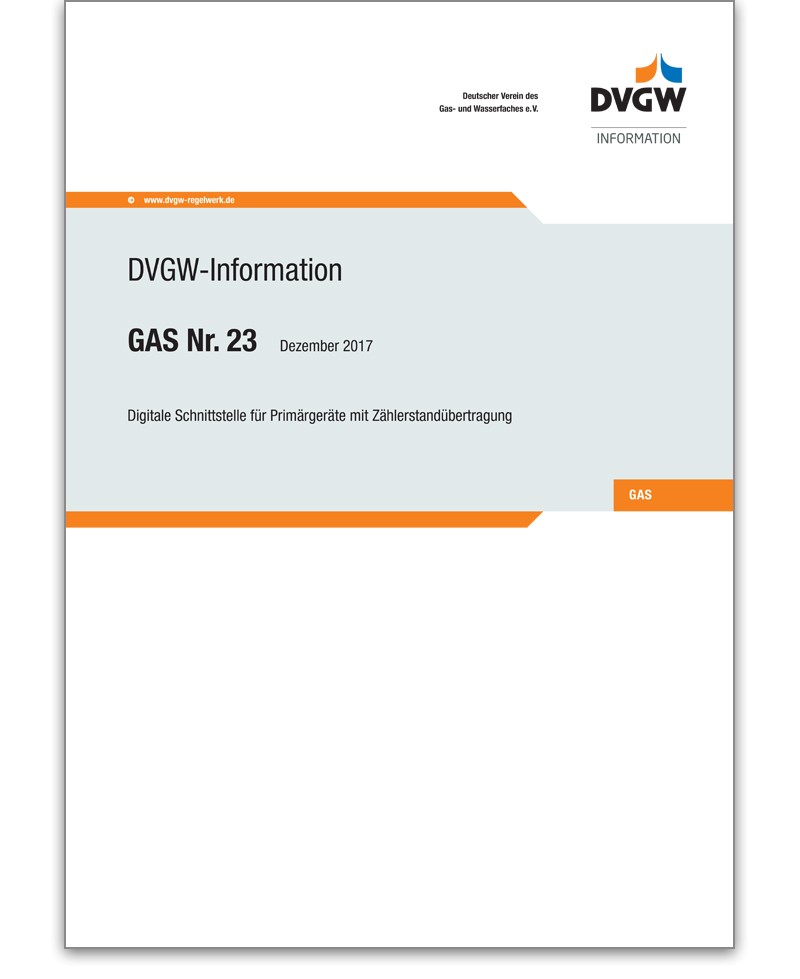 DVGW-Information Gas nr. 23 Ausgabe 2017
