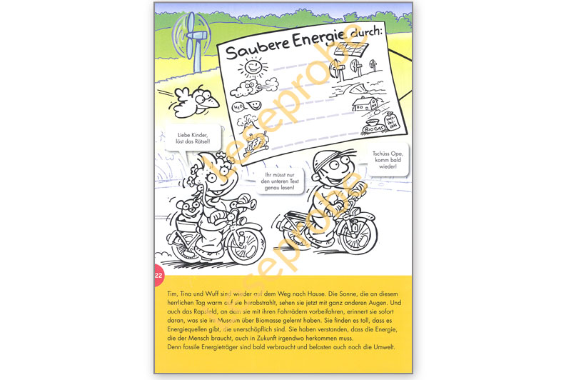 Comic-Malbuch  Erneuerbare Energien 