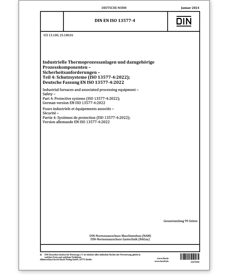 DIN EN ISO 13577-4 Ausgabe 2024
