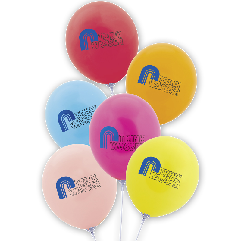  Luftballon, Beutel à 100 Stück mit Logo "Trinkwasser"