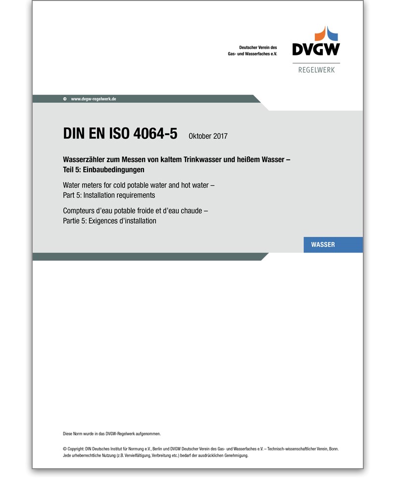 DIN EN ISO 4064-5 Ausgabe 2017