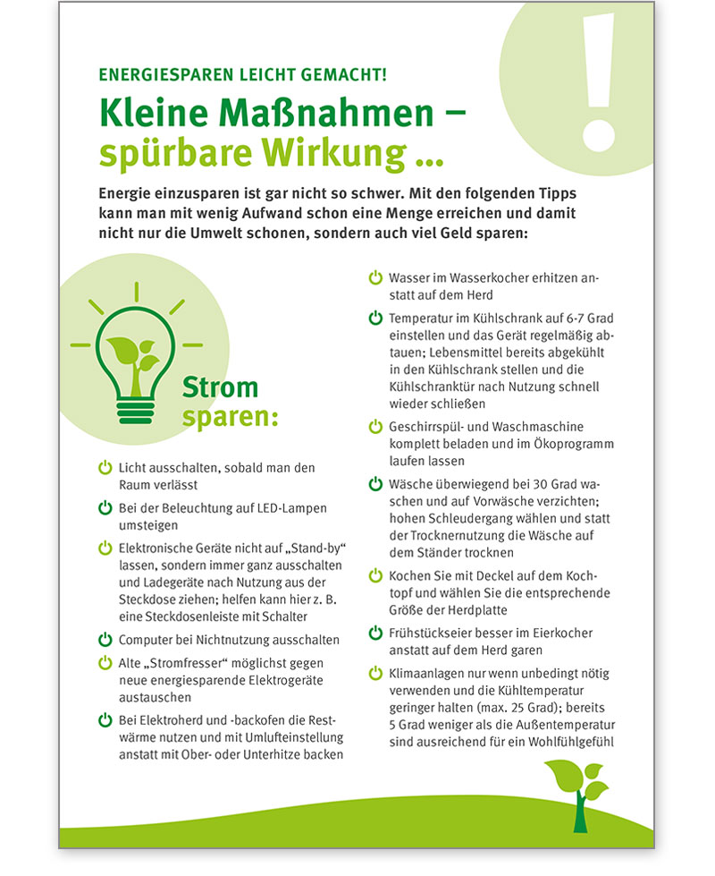 PDF-Datei: Infocard Energie sparen leicht gemacht!